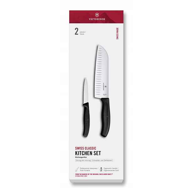 Sada 2 nožů Victorinox Swiss Classic santoku 17 cm na loupání