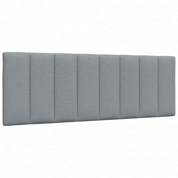 vidaXL Polštář na čelo postele Hanko světle šedý 140 cm textil