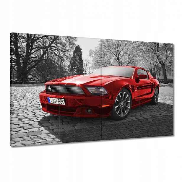 Obrazy 120x80 Červený Mustang