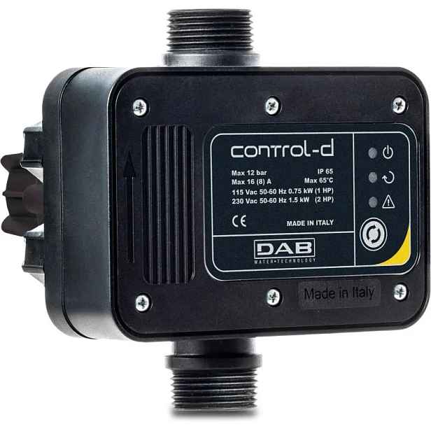 Dab Tlakový spínač 1" Gz 115/230VAC černý typ Control-D
