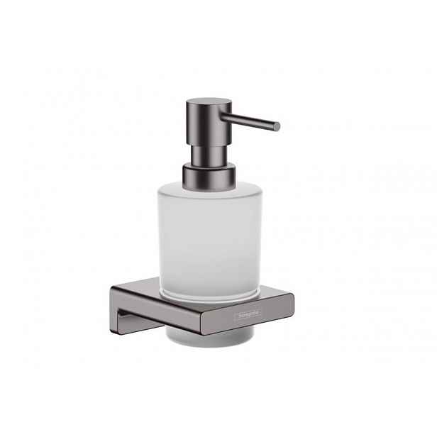 Dávkovač mýdla Hansgrohe AddStoris s držákem kartáčovaný černý chrom 41745340