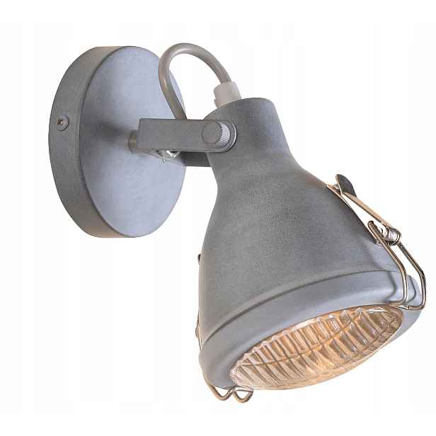 Moderní Industriální Nástěnná Lampa 1XE14 Šedá