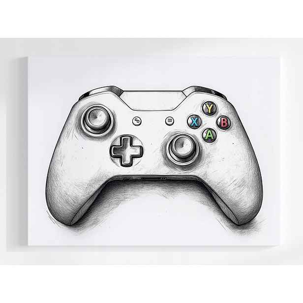 Plakát Grafika Skica Pad Kontroler Gaming Hráč 100x75