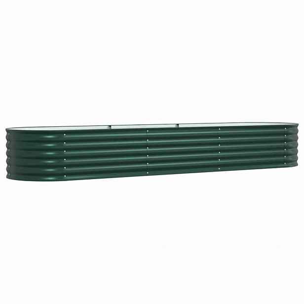 vidaXL Vyvýšený záhon Zelená 320 x 80 x 44 cm Ocel