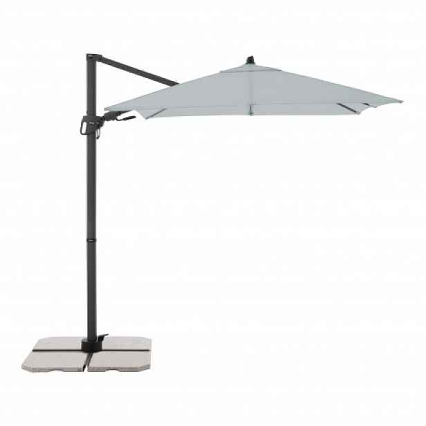 Zahradní slunečník s boční nohou Derby DERBY DX 210 x 210 cm- světle šedý