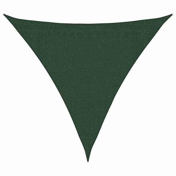 vidaXL Stínící plachta 160 g/m² tmavě zelená 3,6 x 3,6 x 3,6 m HDPE