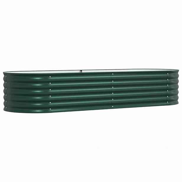 vidaXL Vyvýšený záhon Zelená 240 x 80 x 44 cm Ocel