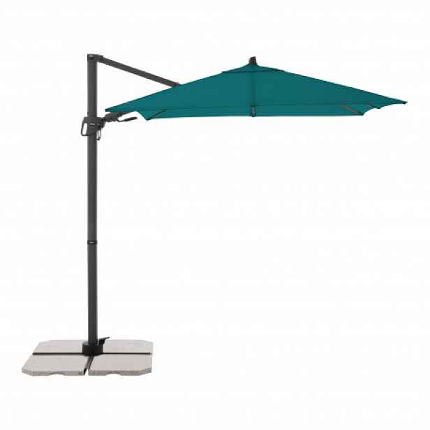 Zahradní slunečník s boční nohou Derby DERBY DX 210 x 210 cm- modrý