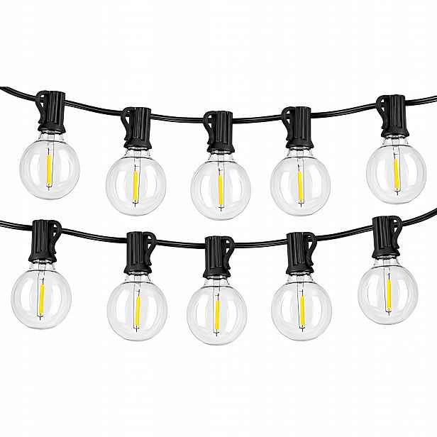 Zahradní světelná girlanda Led zahradní řetěz 20 m 20x E12 2700K IP44