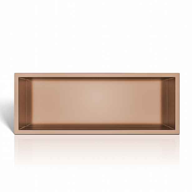 Koupelnová Polička 60x20x10 cm Měděná Wall-box One Balneo