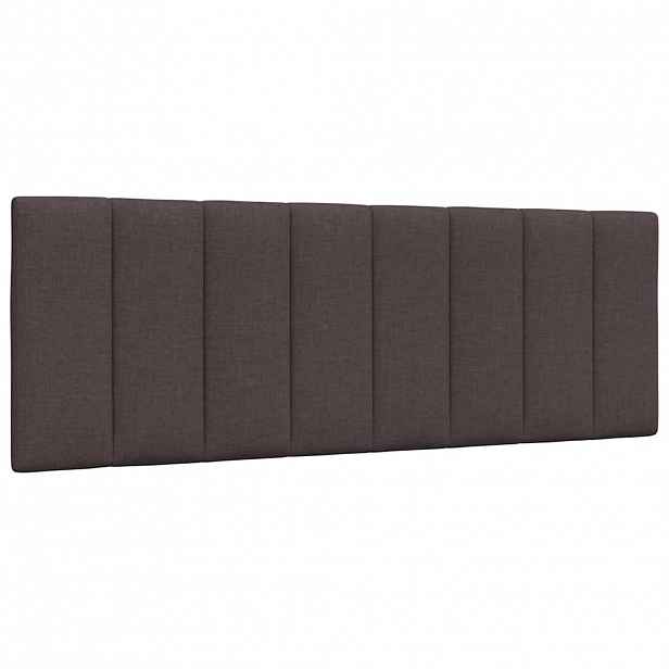 vidaXL Polštář na čelo postele Hanko tmavě hnědý 140 cm textil