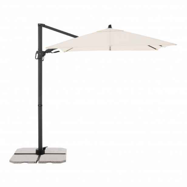 Zahradní slunečník s boční nohou Derby DERBY DX 210 x 210 cm- přírodní (slonovinová kost)