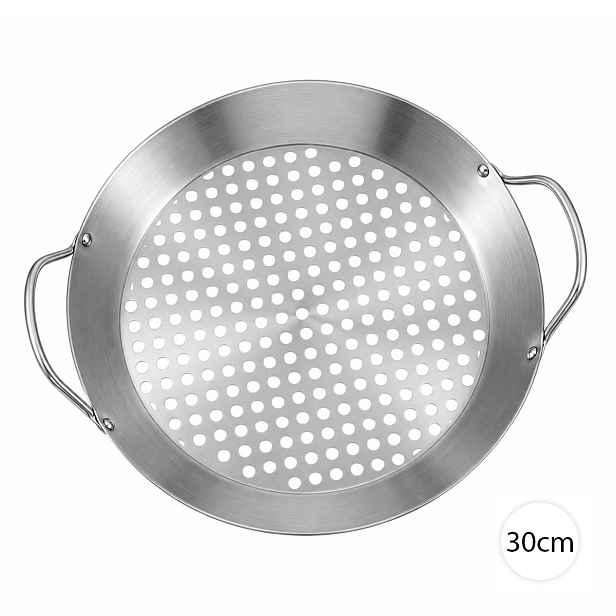 Michelino Nerezový grilovací rošt s rukojeťmi 30cm, 52533
