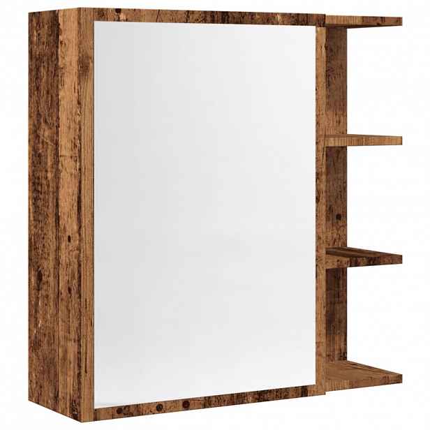 vidaXL Koupelnová skříňka zrcadlo old wood 62,5x20,5x64 cm kompozit