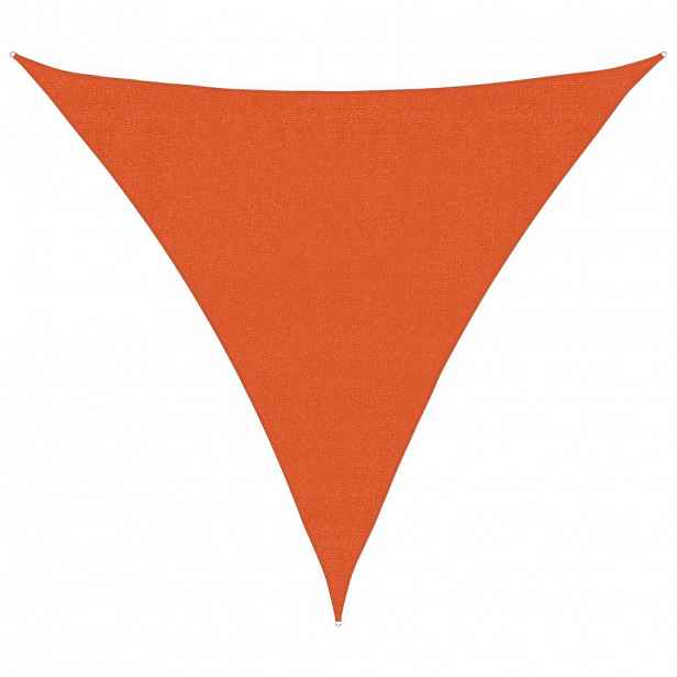 vidaXL Stínicí plachta 160 g/m² trojúhelník oranžová 3,6x3,6x3,6m HDPE