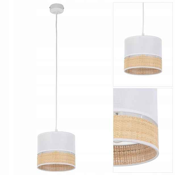 Závěsná lampa Paglia bílá ve stylu vintage nad barovým pultem Tk Lighting