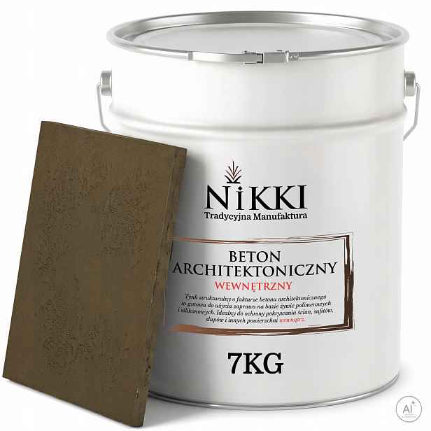 Dekorativní omítka s Betonu strukturou, vnitřní, 7 kg, Khaki, tmavá, F456, Uv