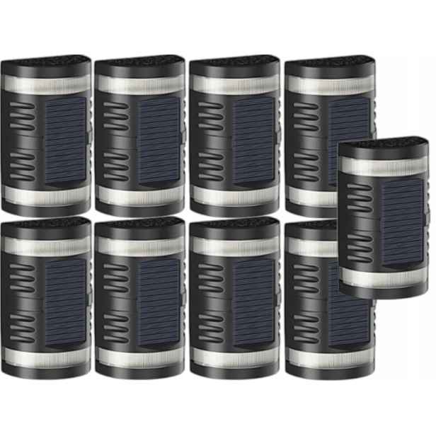 9 X Solární Led Solární Nástěnné Svítidlo, Voděodolná Zahradní Terasová Lampa