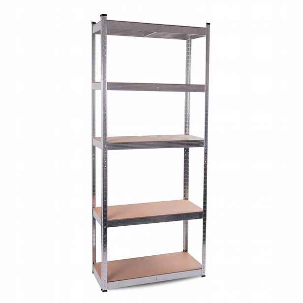 Kovový garážový skladový regál 5 polic 172x75x30 cm 375 kg do sklepa
