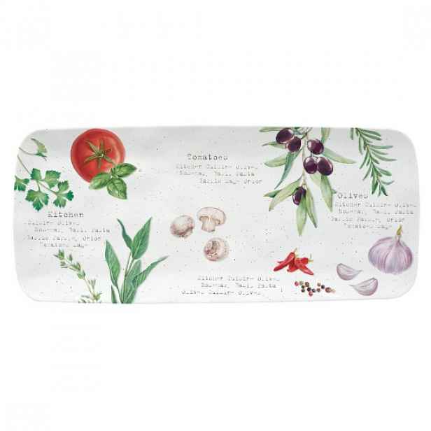 Obdélníkový talíř, porcelán, 36 x 15,5 cm, "HOME & KITCHEN" - Easy Lif