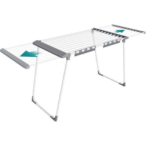 SONGMICS Šířkově nastavitelný sušák na prádlo Grent 90 cm bílý/šedý