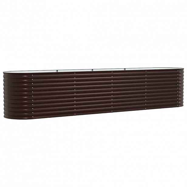 vidaXL Vyvýšený záhon Hnědá 400 x 80 x 81 cm Ocel