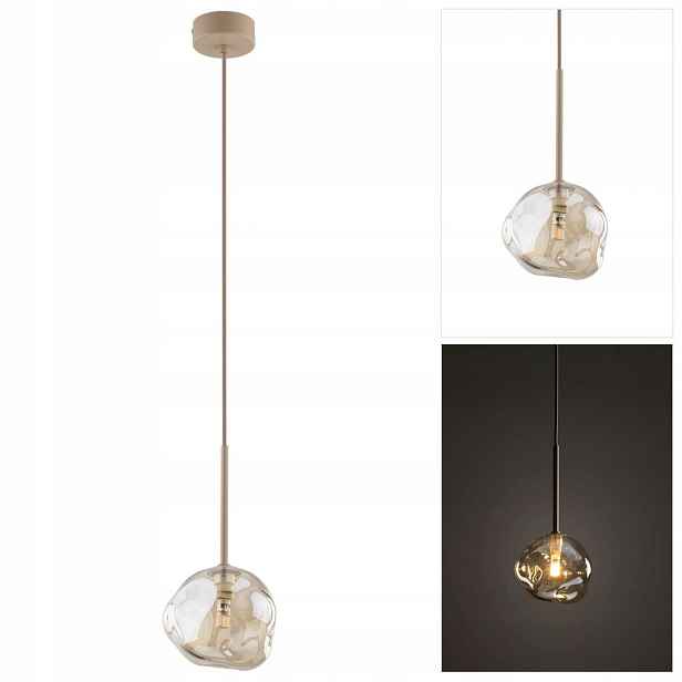 Závěsná lampa Lava Sabia béžová do obývacího pokoje, harmonická forma Tk Lighting