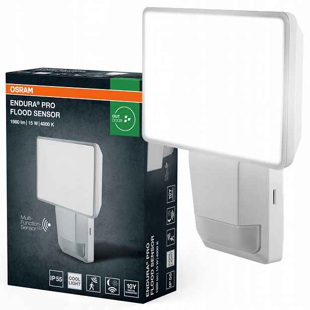 Led reflektor Venkovní Led lampa Snímač pohybu soumraku 15W 4000K IP55