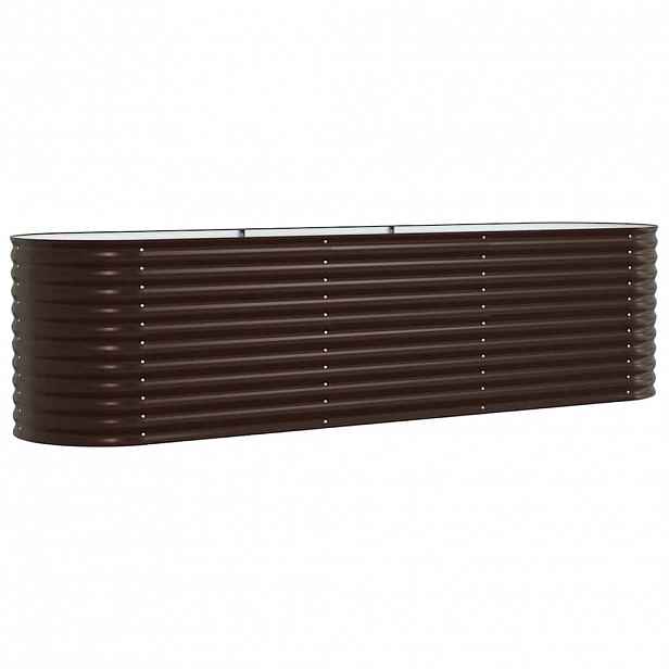 vidaXL Vyvýšený záhon Hnědá 320 x 80 x 81 cm Ocel