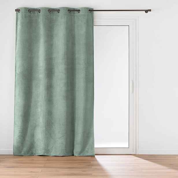 Zelený závěs z mikroflanelu 140x240 cm Flanela – douceur d'intérieur