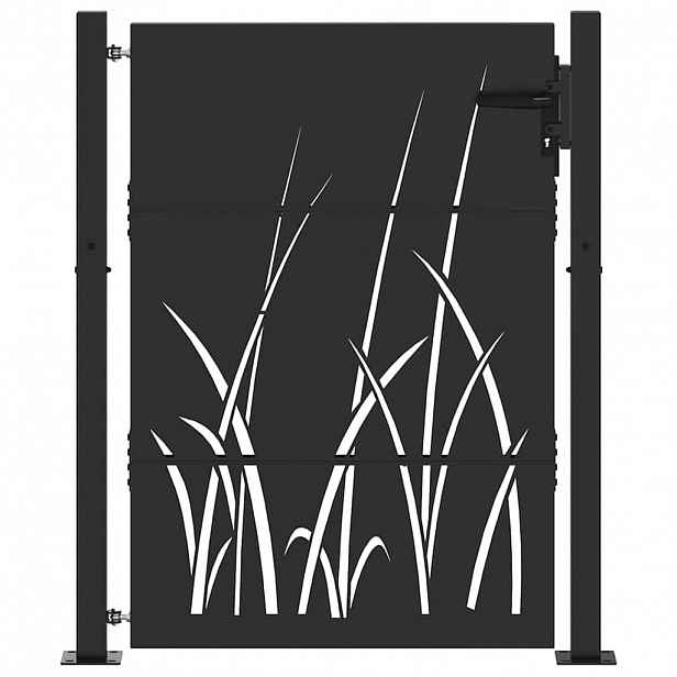 vidaXL Zahradní brána 110 x 155 cm Práškově lakovaná ocel Zamykatelné