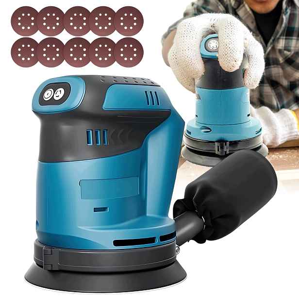 Akumulátorová Excentrická Bruska 18V 125 MM Lehká, Ergonomická, 3 Rychlostní Stupně