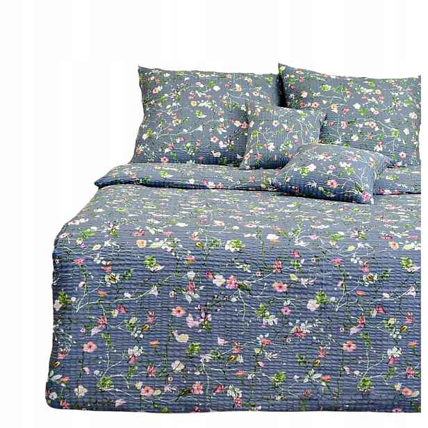 Sada Povlečení Kůra 160x200 2x70/80 Povoje s motýlem Šedá Elegantní