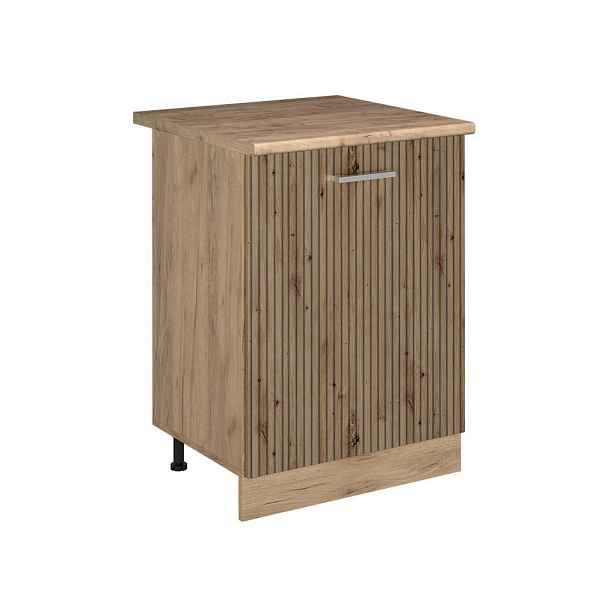 Vicco SPODNÍ SKŘÍŇKA KUCHYŇSKÉ LINKY R-Line, Řemeslný dub/Zlatý mocný dub, 60 cm s 1 dveřmi pracovná doska Dub Goldkraft