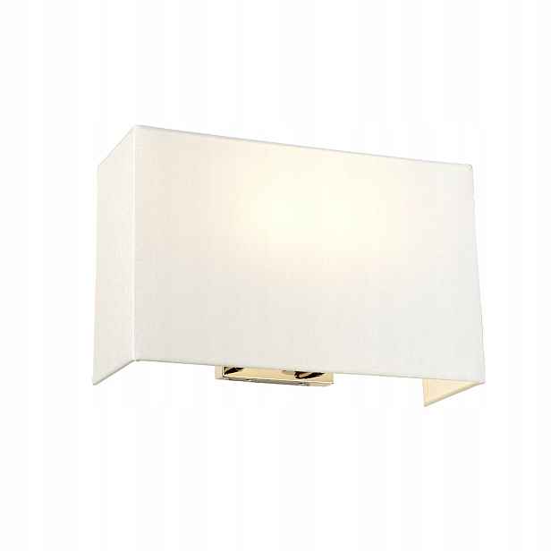 Nástěnné svítidlo chrom obdélníkové krémové stínidlo 37 cm Designer's Lightbox
