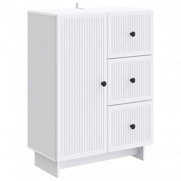 vidaXL Servírovací skříň Bílá 66 x 34,5 x 90 cm Kompozitní dřevo