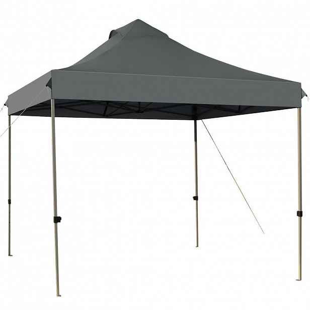 COSTWAY POP-UP STAN S PŘÍSTŘEKEM Šedý