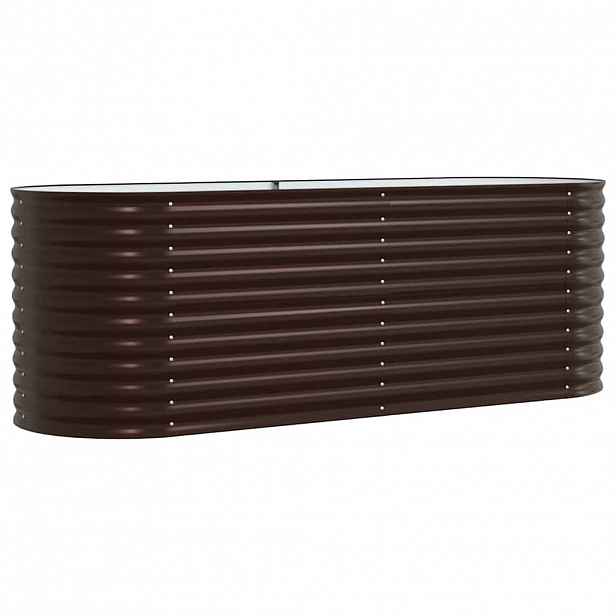 vidaXL Vyvýšený záhon Hnědá 240 x 80 x 81 cm Ocel