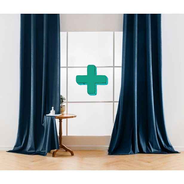 Zatemňovací závěsy VELVET petrolejové 140x250 cm (2 ks), řasící páska