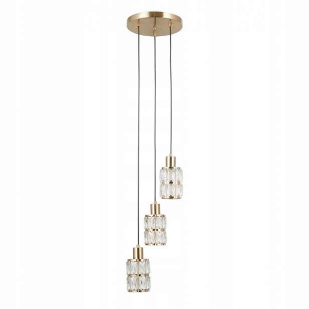 Závěsná lampa Alma Zlatá 3xE27 40W Průhledný stínítko Elegantní Italux
