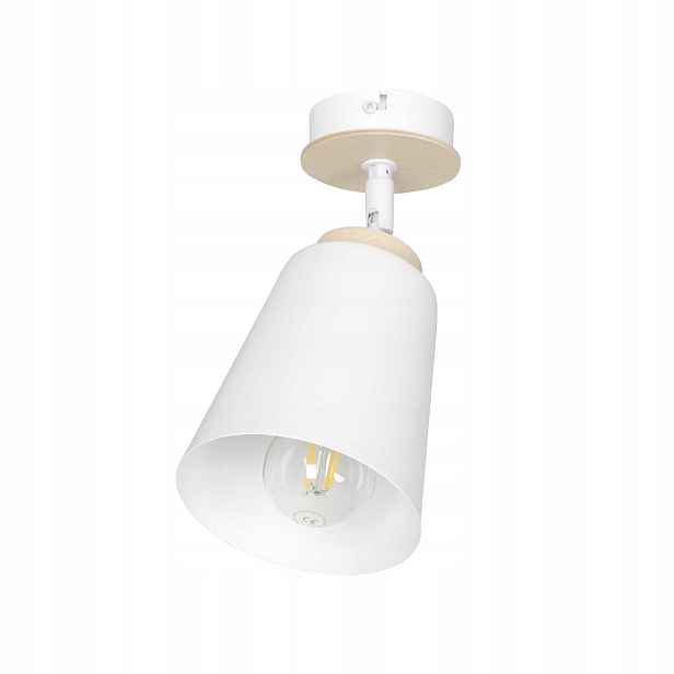 Emibig Atlas Stropní Svítidlo 1xE27 15W Bílá/Světlé dřevo