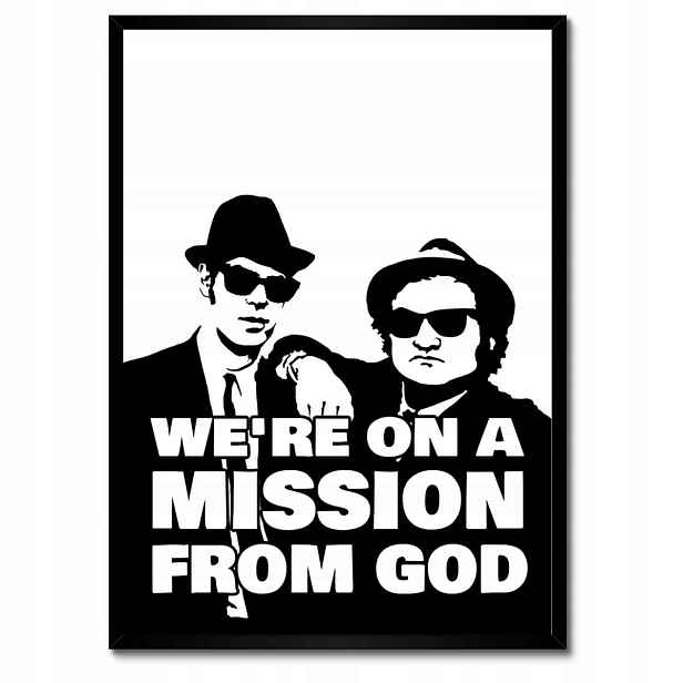Plakáty v rámu 50x70 Blues Brothers Mission