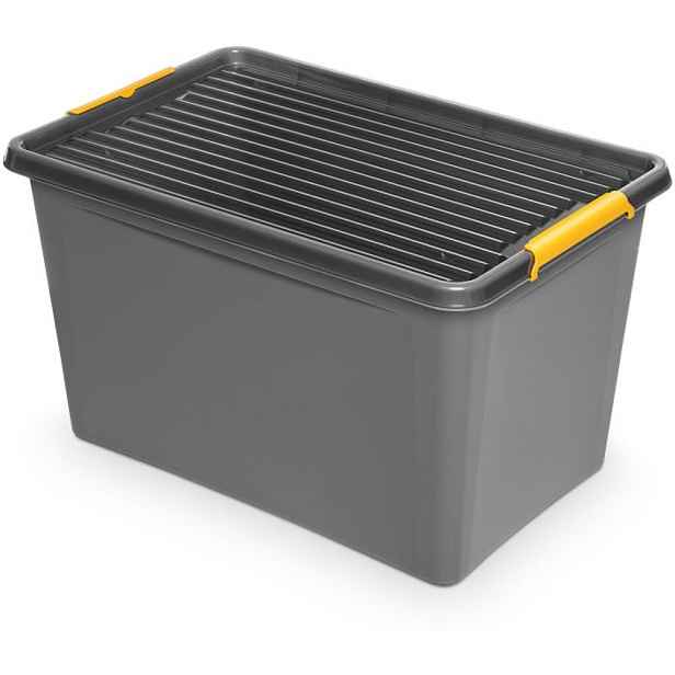 box 60,0l SOLIDST.-1732, 58x39x35cm, koleč., grafit, plast