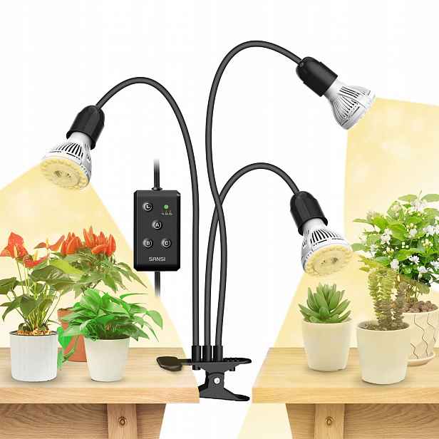 Led lampa pro rostliny Sansi 30W Full Spectrum 3x Timer Grow Light