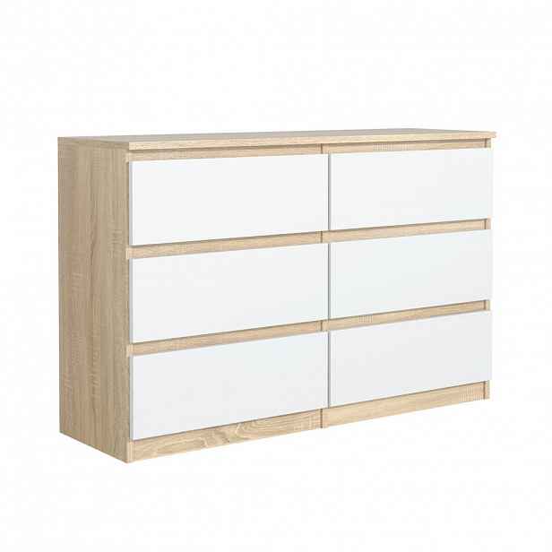 RAUMHIRSCH FURNITURE KOMODA Sonoma, bílá 139/79/39