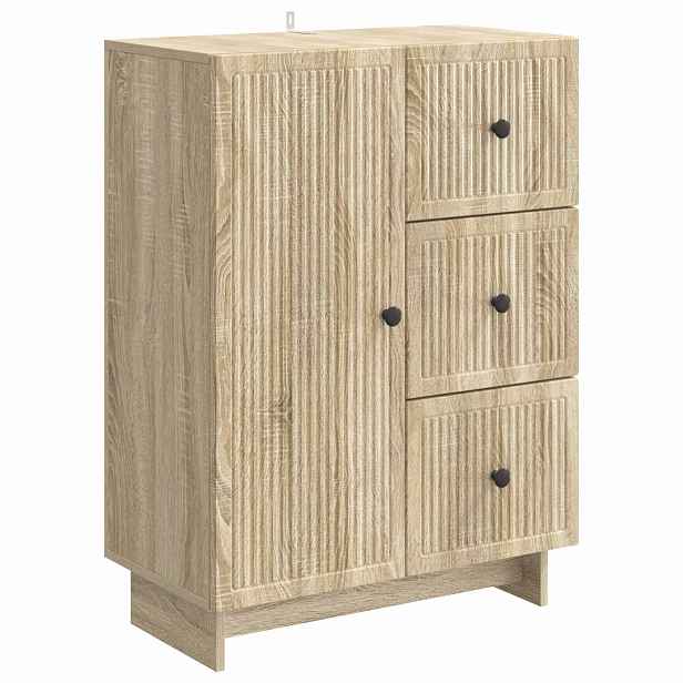 vidaXL Servírovací skříň Dub sonoma 66 x 34,5 x 90 cm Kompozitní dřevo