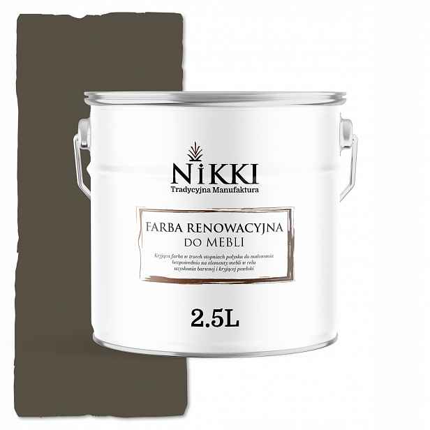 Barva pro renovaci dřevěného nábytku Odolná 2,5L Satén Šedohnědá