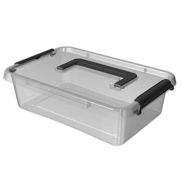 box 3,10l SIMPLE-1313, 29x20x8cm,rukojeť,transp.plast