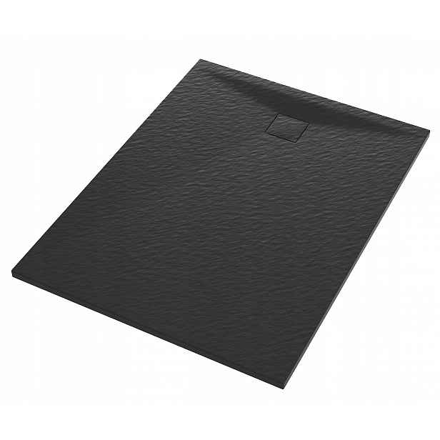 Černá Obdélníková Sprchová Vanička 120 x 90 CM Smc Kompozit Teja