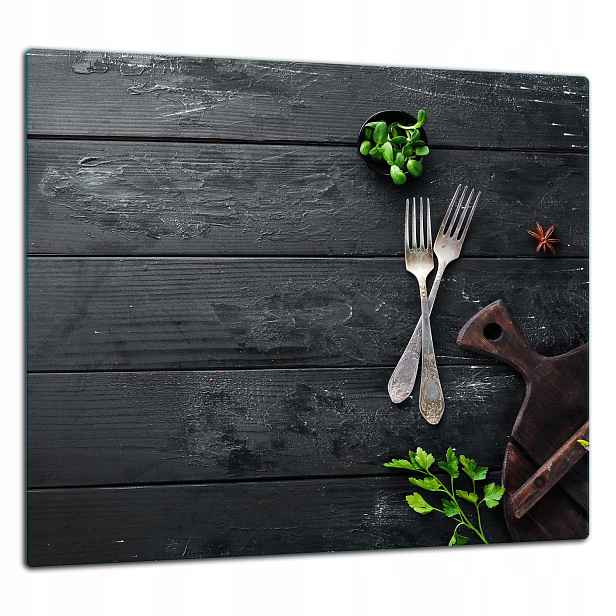 Skleněná Ochranná Deska Panel Lepidlo 65x60 Černá